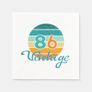 Retro Zonsondergang 86 Vintage Vervuild Servet