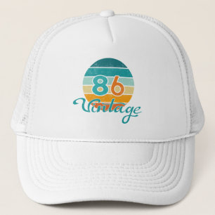 Retro Zonsondergang 86 Vintage Vervuild Trucker Pet