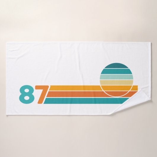 Retro Zonsondergang 87 Badhanddoek (Badhanddoek)