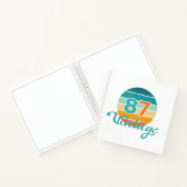 Retro Zonsondergang 87 Vintage Vervuild Notitieboek (Binnen)