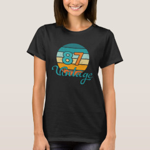 Retro Zonsondergang 87 Vintage Vervuild T-shirt