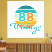 Retro Zonsondergang 88 Vintage Vervuild Canvas Afdruk (Insitu (Woonkamer))