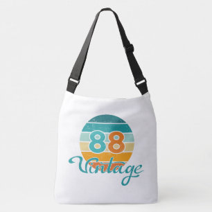 Retro Zonsondergang 88 Vintage Vervuild Crossbody Tas