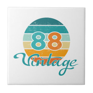Retro Zonsondergang 88 Vintage Vervuild Tegeltje