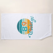 Retro Zonsondergang 89 Vintage Vervaaid Strandlaken (Voorkant)