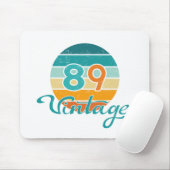 Retro Zonsondergang 89 Vintage Vervuild Muismat (Met muis)