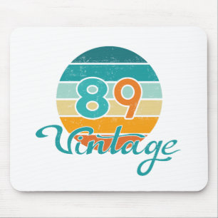 Retro Zonsondergang 89 Vintage Vervuild Muismat