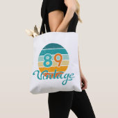 Retro Zonsondergang 89 Vintage Vervuild Tote Bag (Dichtbij)