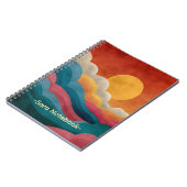 Retro Zonsondergang Abstract Notitieboek | Aangepa (Linkerzijde)