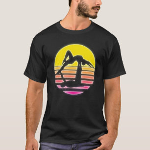 Retro Zonsondergang Aerial Acroyoga Vintage Acro T-shirt