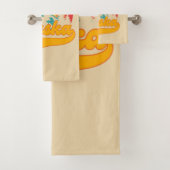 Retro Zonsondergang Alaska Juneau Moose 0Mountains Bad Handdoek (Insitu)