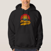 Retro Zonsondergang Alaska Juneau Moose 0Mountains Hoodie (Voorkant)