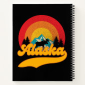 Retro Zonsondergang Alaska Juneau Moose 0Mountains Notitieboek (Achterkant)