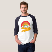 Retro Zonsondergang Alaska Juneau Moose 0Mountains T-shirt (Voorkant volledig)