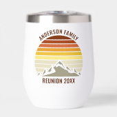 Retro Zonsondergang Berg Familiebijeenkomst Aanden (Voorkant)