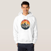 Retro Zonsondergang Berg Hoodie (Voorkant volledig)