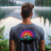 Retro Zonsondergang Bergen T-shirt