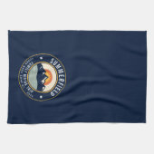 Retro Zonsondergang Bergen Wandelen Custom Trekkin Theedoek (Horizontaal)