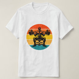 Retro Zonsondergang Bodybuilding T-shirt - Heren F