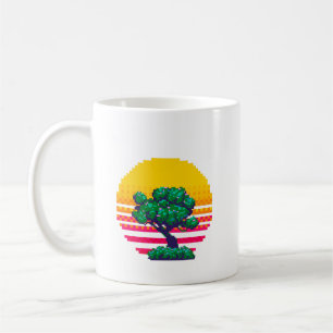 Retro Zonsondergang Boom Avontuur Koffiemok