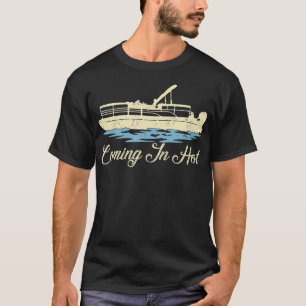 retro zonsondergang die in hete pontonboot komen t-shirt