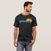 Retro Zonsondergang Drakenboot T-shirt (Voorkant volledig)