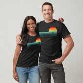 Retro Zonsondergang Drakenboot T-shirt (Unisex)