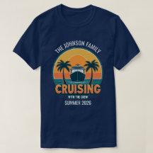 Retro Zonsondergang Familie Cruise Vakantie Aangep