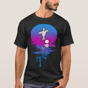 Retro Zonsondergang Foosball T-shirt