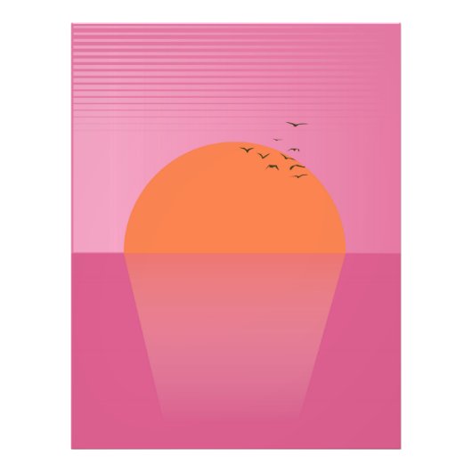 Retro Zonsondergang Foto Afdruk (Voorkant)