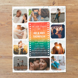 Retro Zonsondergang Foto Mijnheer en Mevrouw 30-ja Fleece Deken