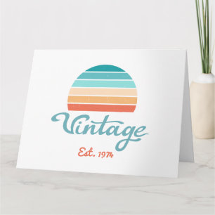 Retro Zonsondergang+Gestresseerd Vintage Schrift [ Kaart