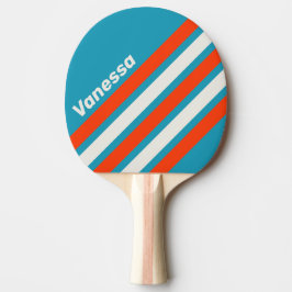 Retro Zonsondergang Getijde Rush Geschuinde Strepe Tafeltennisbatje