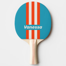 Retro Zonsondergang Getijde Rush Pin Strepen met N Tafeltennisbatje