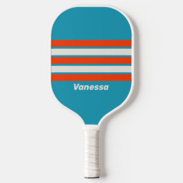 Retro Zonsondergang Getijde Spoedt Over Strepen me Pickleball Paddle
