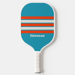 Retro Zonsondergang Getijde Spoedt Over Strepen me Pickleball Paddle