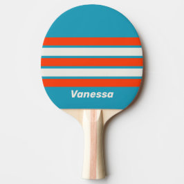 Retro Zonsondergang Getijde Spoedt Over Strepen me Tafeltennisbatje