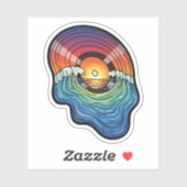 Retro Zonsondergang Golf Vinyl Esthetiek Sticker (Vel)