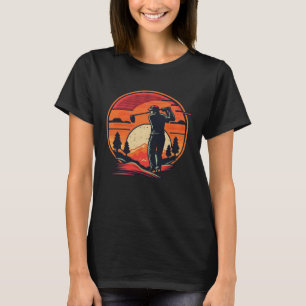  Retro Zonsondergang Golfen 1 T-shirt