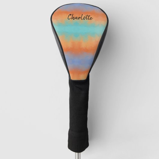 Retro Zonsondergang  Golfheadcover (Voorkant)