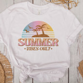 Retro Zonsondergang Gradiënt "Zomer Vibes Only" T-shirt