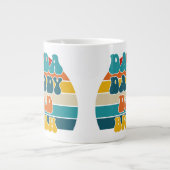 Retro Zonsondergang Grappige Dada Papa Vader Bruh Grote Koffiekop (Voorkant)