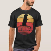 Retro Zonsondergang Groundhog Day T-shirt (Voorkant)