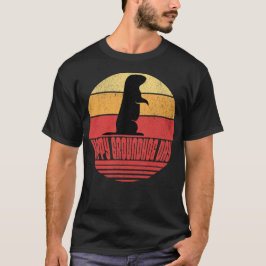Retro Zonsondergang Groundhog Day T-shirt