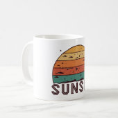 Retro Zonsondergang Horizon Grafische Mok (Voorkant links)