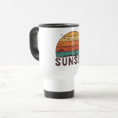 Retro Zonsondergang Horizon Grafische Mok (Voorkant links)