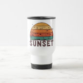 Retro Zonsondergang Horizon Grafische Mok (Center)