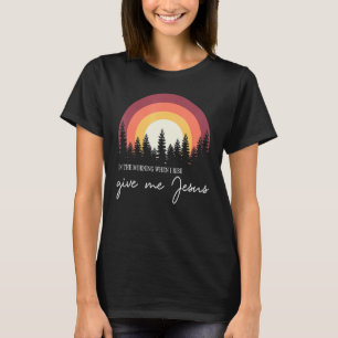 Retro zonsondergang in de ochtend als ik opsta gee t-shirt