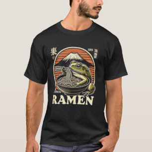 Retro Zonsondergang Japanse Art Noodles Lover Mt.  T-shirt