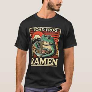 Retro Zonsondergang Japanse Kunst Noedels Liefhebb T-shirt